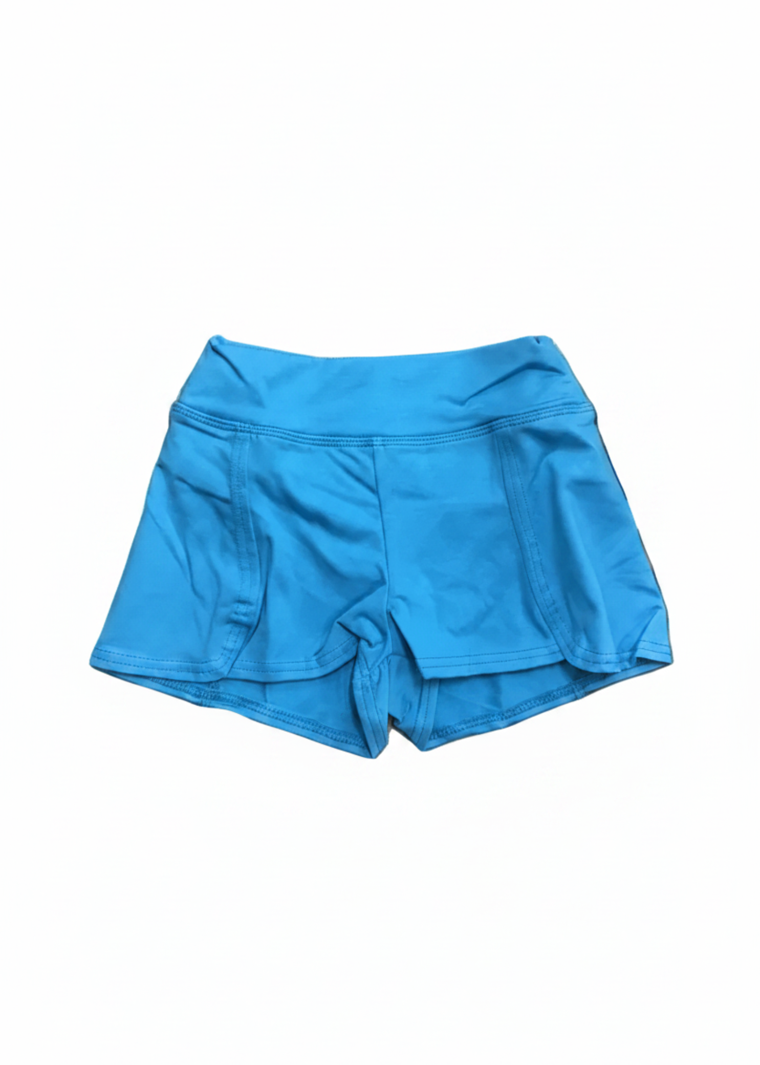 Short with Brief Turquoise front view
