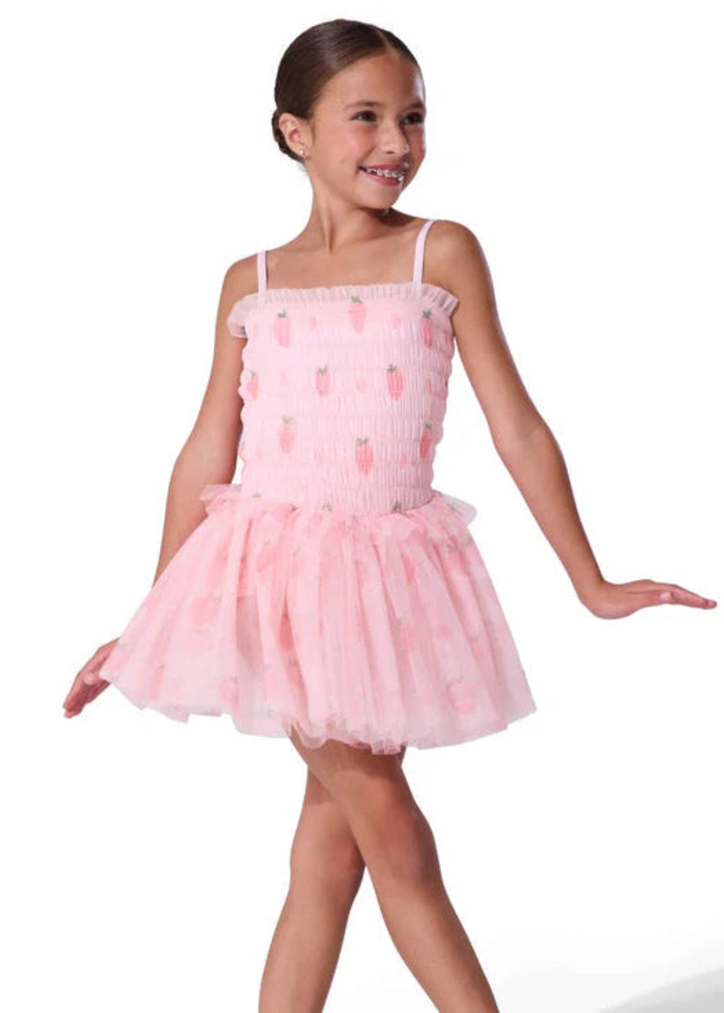 Shortcake Dress Pink front view