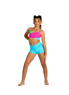 Slice & Dice Top neon trifecta front view