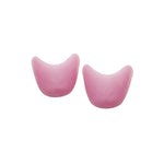 Bloch Soft Gel Pink Toe Pad in Pink, front view showing polymer gel pair with curved edges and rounded toe coverage
