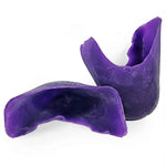Bloch Soft Pointe Pro Purple Gel Pad in Purple, detail view showing contoured polymer gel pair with curved openings
