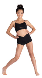 Cami Bra Top Black front view
