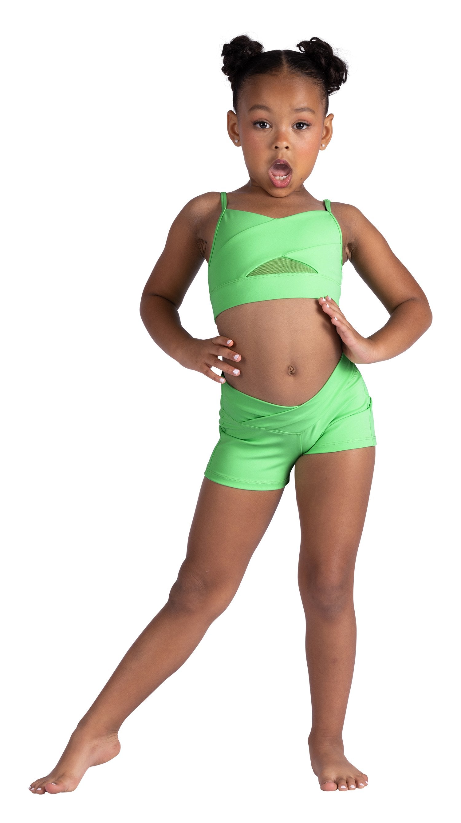 Cami Bra Top Luminous Green front view