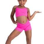 Cami Bra Top Neon Pink front view