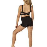 Solid Color Tank Top Black back view