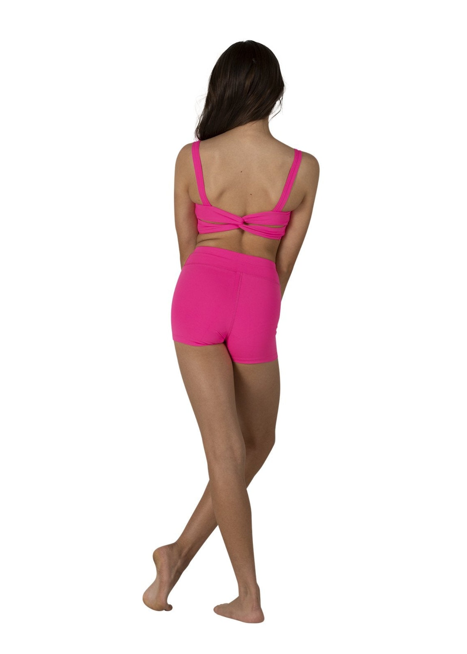 Solid Color Tank Top Neon Pink back view