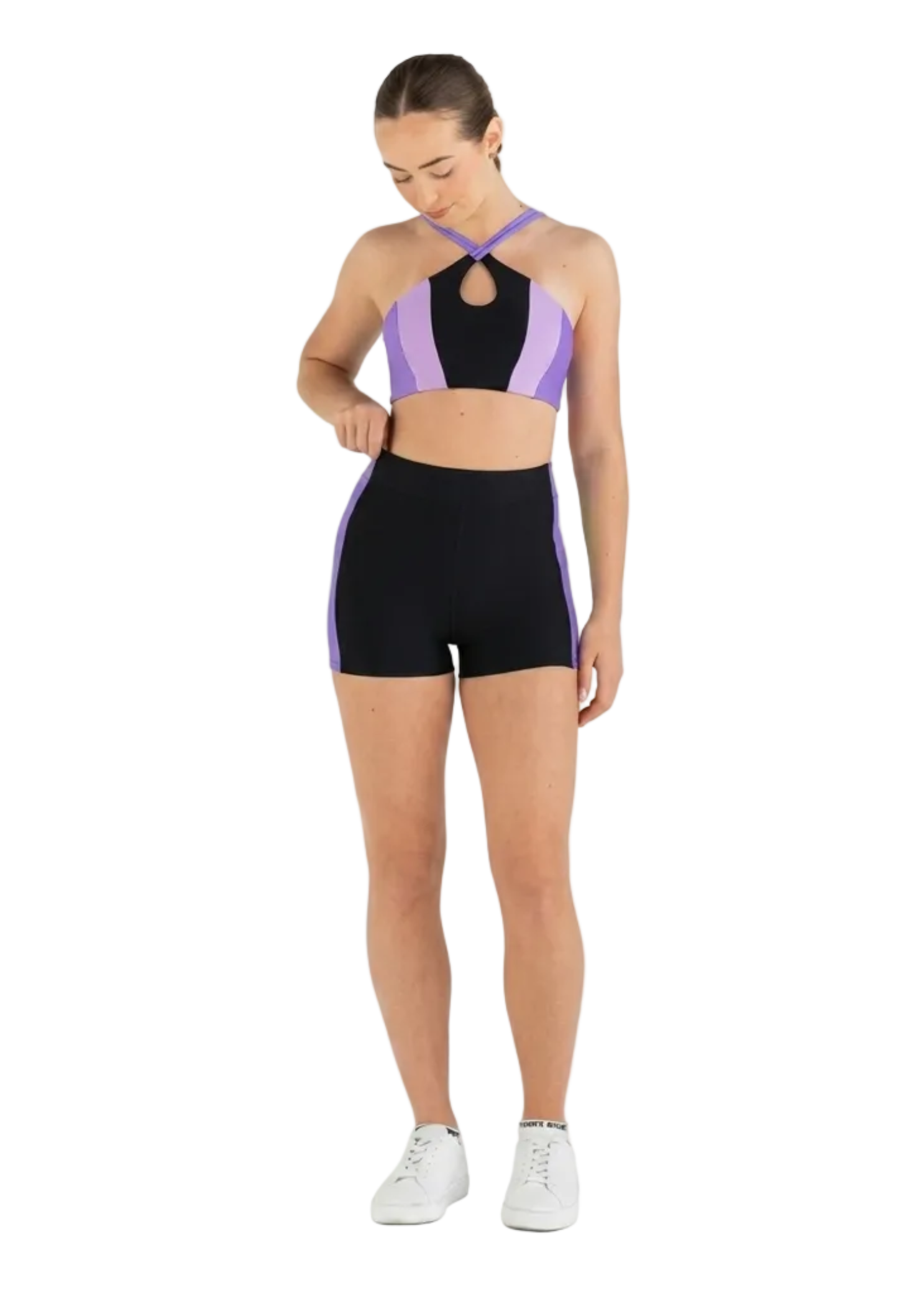 Sports Club Hi Waist Short Black front view