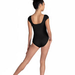 Square Neck Leotard Black back view