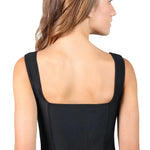 Square Neck Leotard Black back view