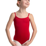 Strappy Back Cami Leotard Scarlet front view
