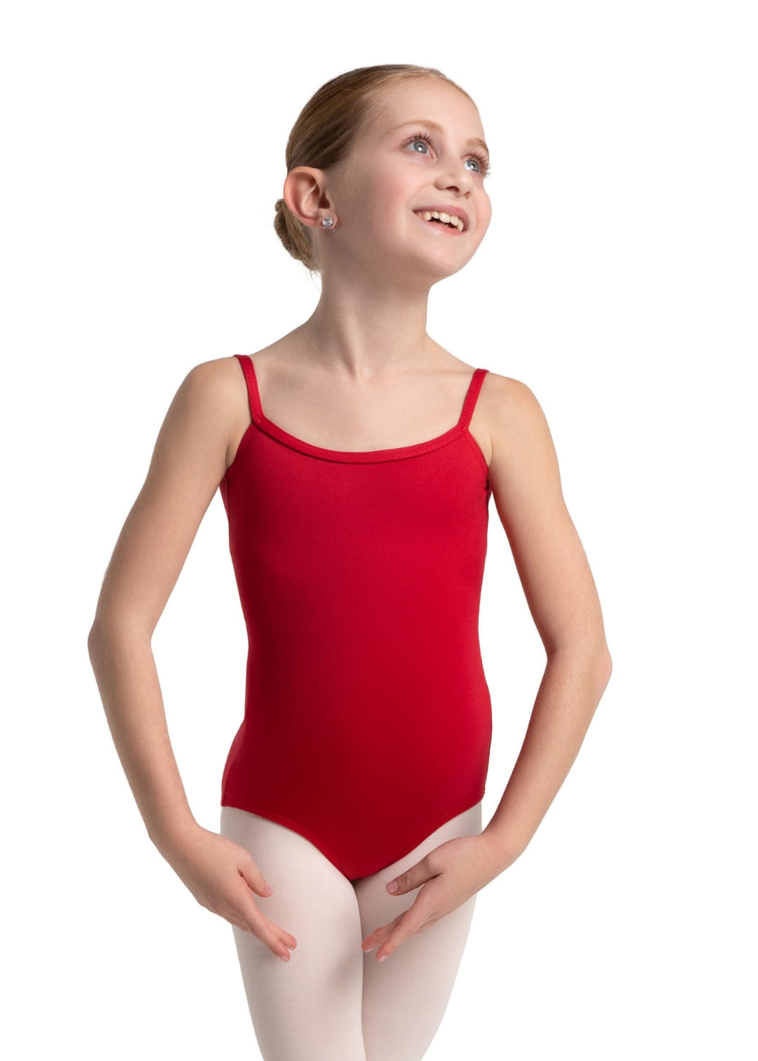 Strappy Back Cami Leotard Scarlet front view