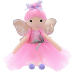 Iscream Fleece Sugar Plum Fairy in Pink, sitting front view showing layered tulle skirt and shimmering wings