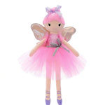 Iscream Fleece Sugar Plum Fairy in Pink, standing front view showing ballet slippers and silver waist bow