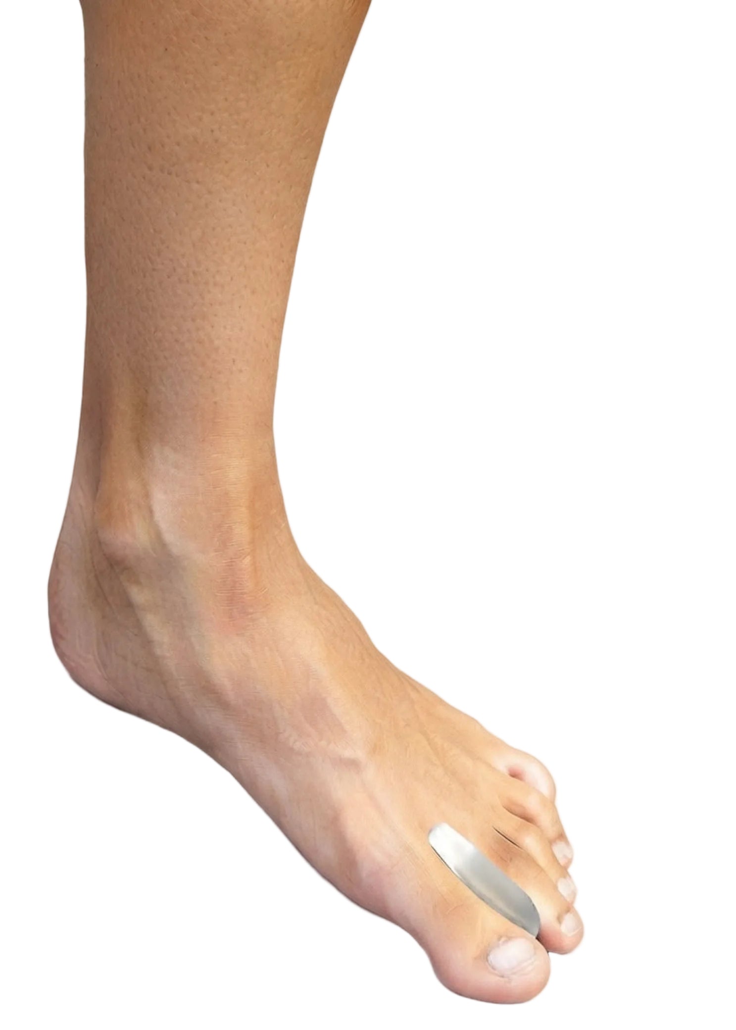 Pillows for Pointes Super Gel Demi Spacer in One Color, lifestyle view showing gel cushioning between first two toes