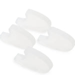 Capezio Super Spacers (4 pcs), angled side view showing four silicone gel toe separators with curved notches