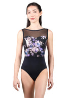 Sweetheart Tank Leotard Foil front view