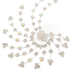 FH2 Swirl Rhinestone Comb in Crystal, detail view showing swirl rhinestone setting and stone arrangement
