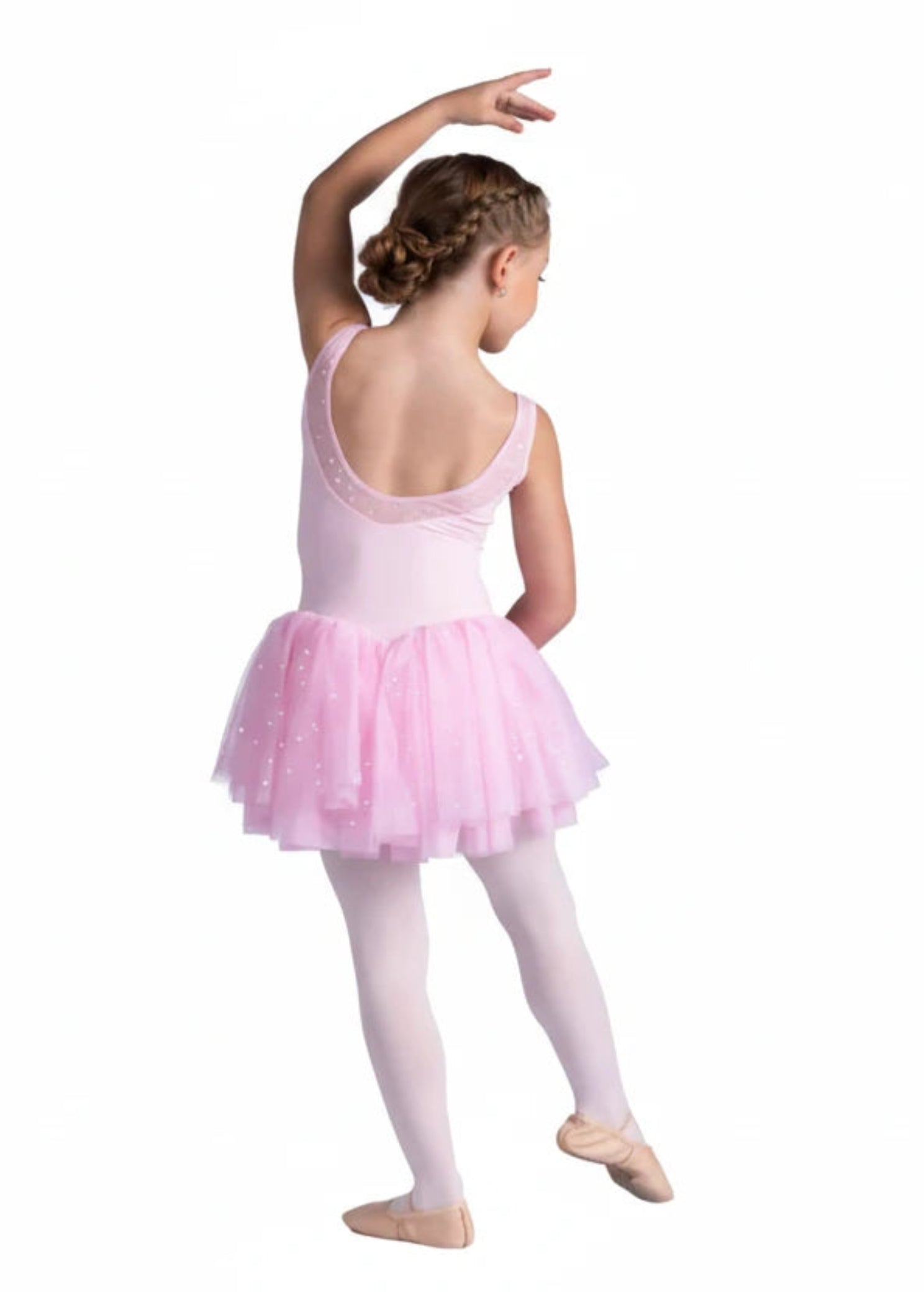 Tank Glitter Dress Pink back view