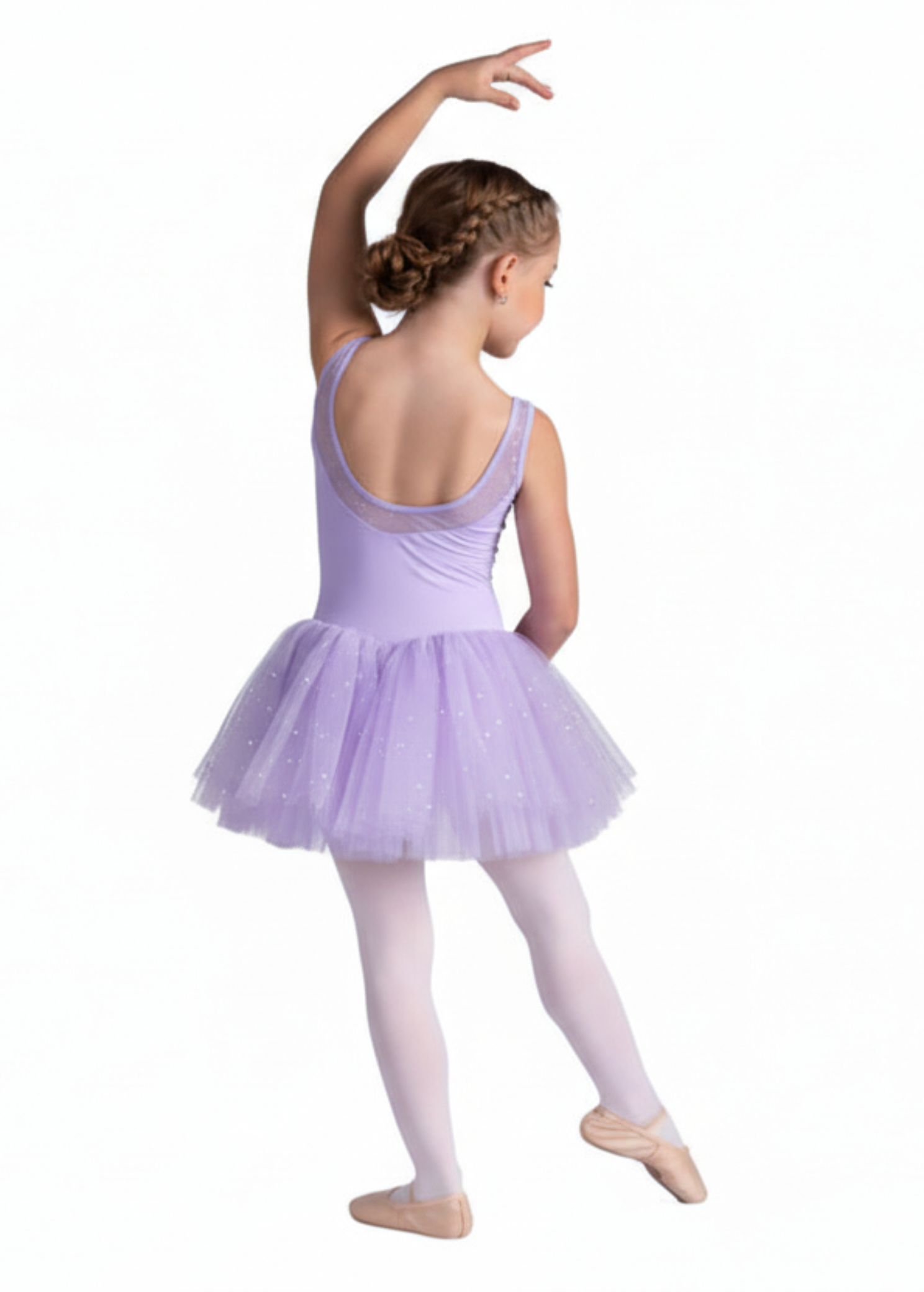 Tank Glitter Dress Lavender back view