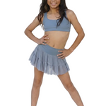 Tennis Skort Steel Blue front view