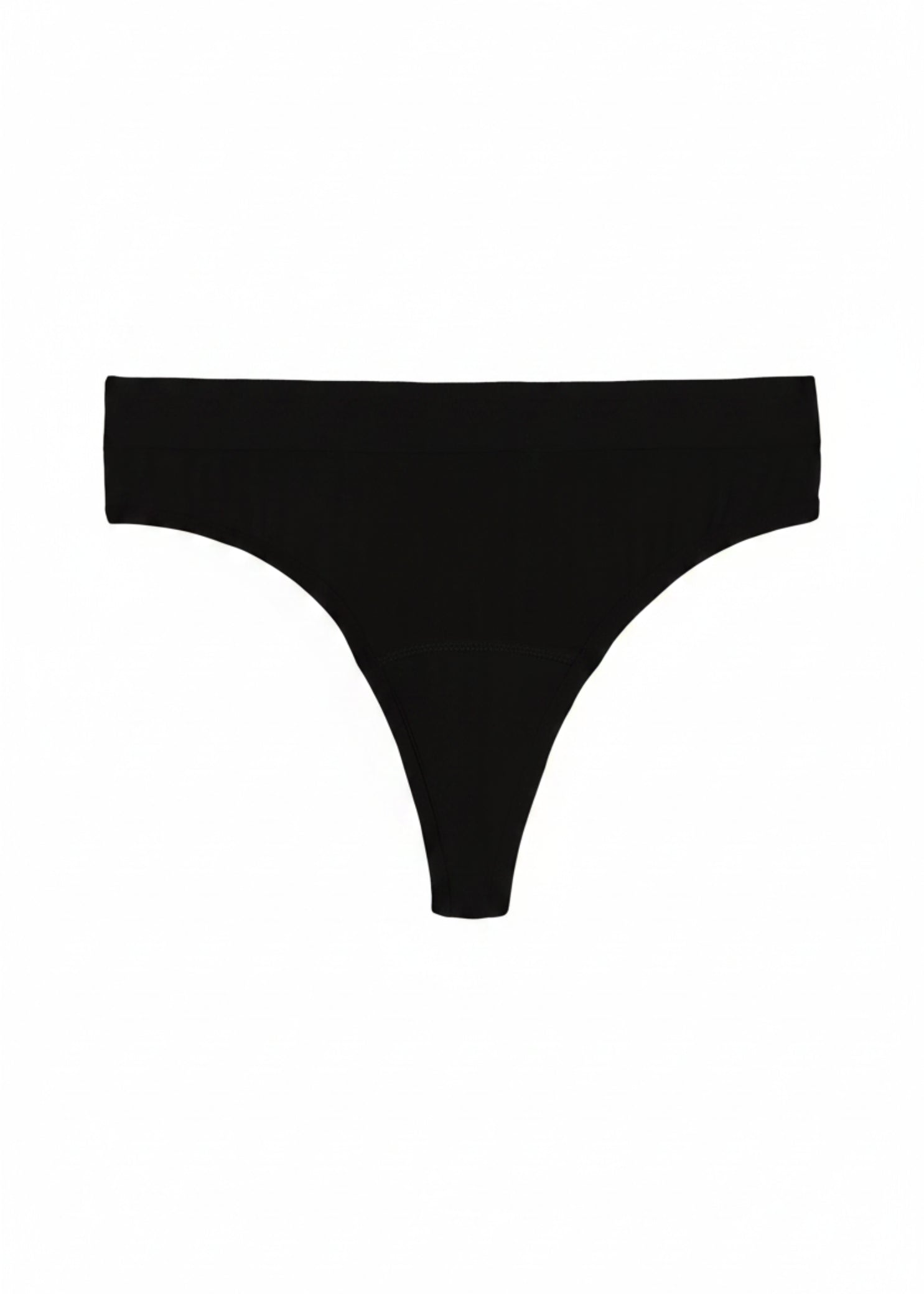 The Thong Period In SportyStretch™ Black front view