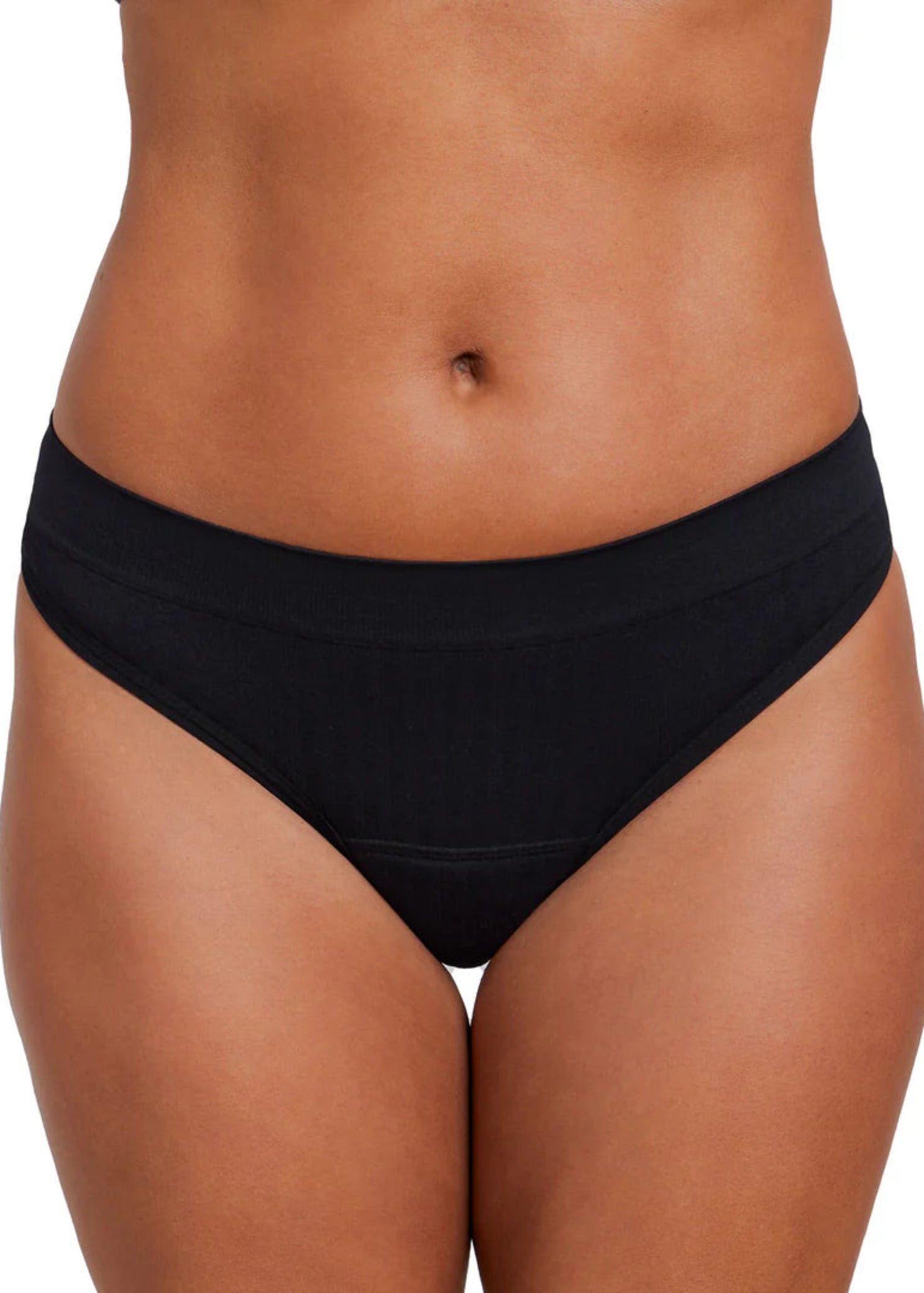 The Thong Period In SportyStretch™ Black lifestyle view