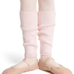 Capezio rayon-blend Toddler Legwarmer in Pink, front view showing 9-inch ribbed knit and elasticized edges