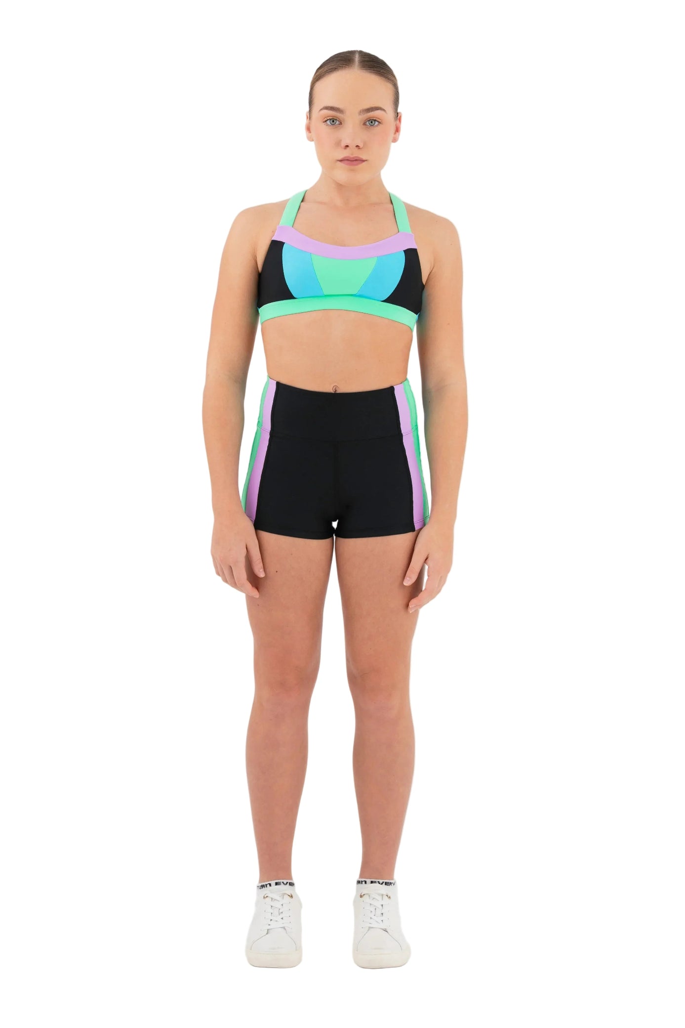 Trailblazer Crop Top Neon Cantaloupe front view