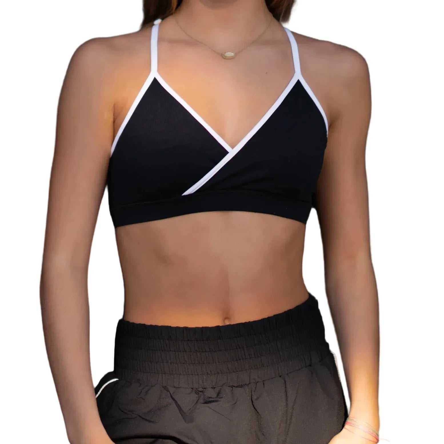 Tri Top Black and White front view