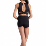 Twist Back Top Black back view