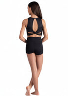Twist Back Top Black back view