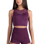 Twist Back Top Merlot front view