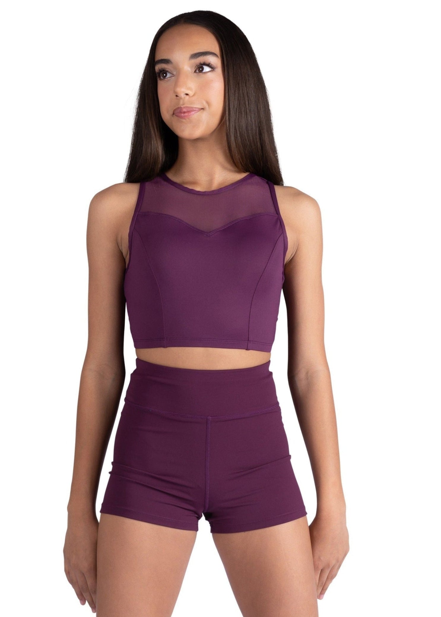 Twist Back Top Merlot front view