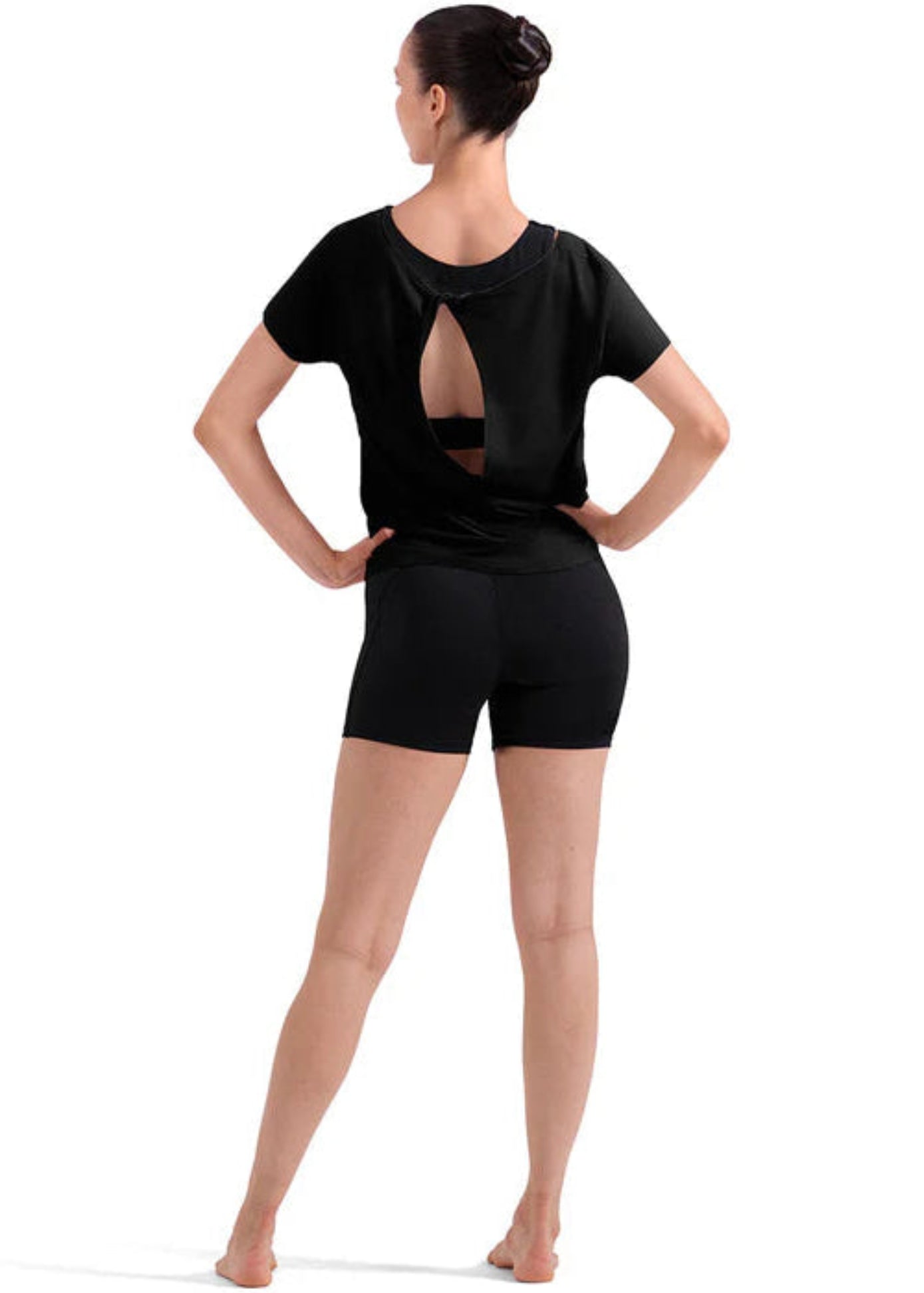 Twist Back Top Black back view