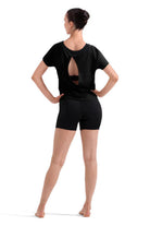 Twist Back Top Black back view