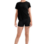 Twist Back Top Black front view