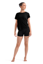 Twist Back Top Black front view
