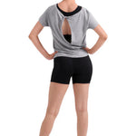 Twist Back Top Grey Marle back view