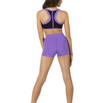 Two-Tone Halter Top Black/Bright Lavender back view