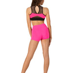 Two Tone Tank Top Neon Pink/Black front view
