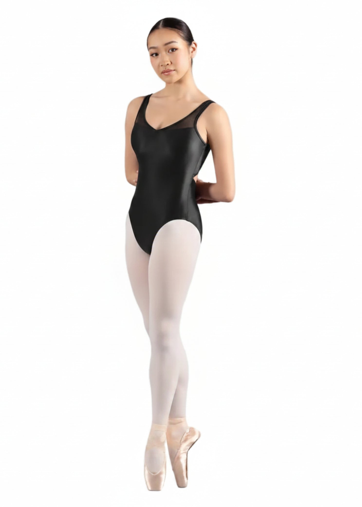 Glow Tank Leotard Black front view