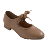 Val Tie and Snap Tap Shoe for Child Caramel side view