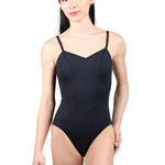 Blossom V-Front Cami Leotard Black front view