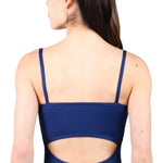 V-Neck Cami Leotard Sapphire back view