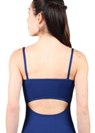 V-Neck Cami Leotard Sapphire back view