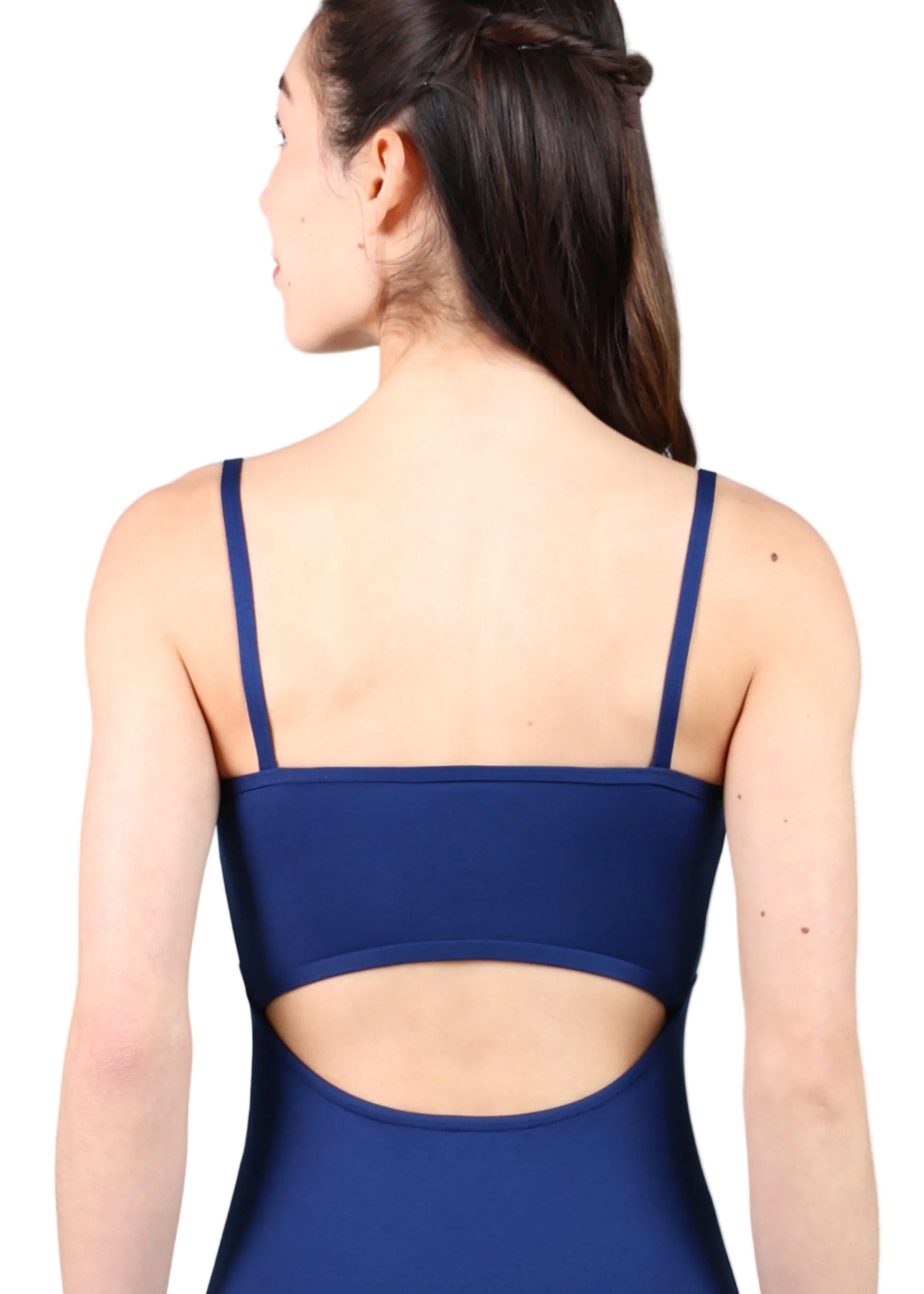 V-Neck Cami Leotard Sapphire back view