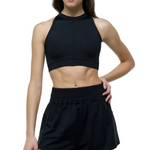 Varsity Lounge Short Black front view