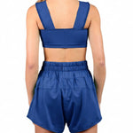 Varsity Lounge Short Sapphire back view
