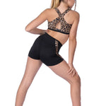 Vibe Short Black Cheetah back view