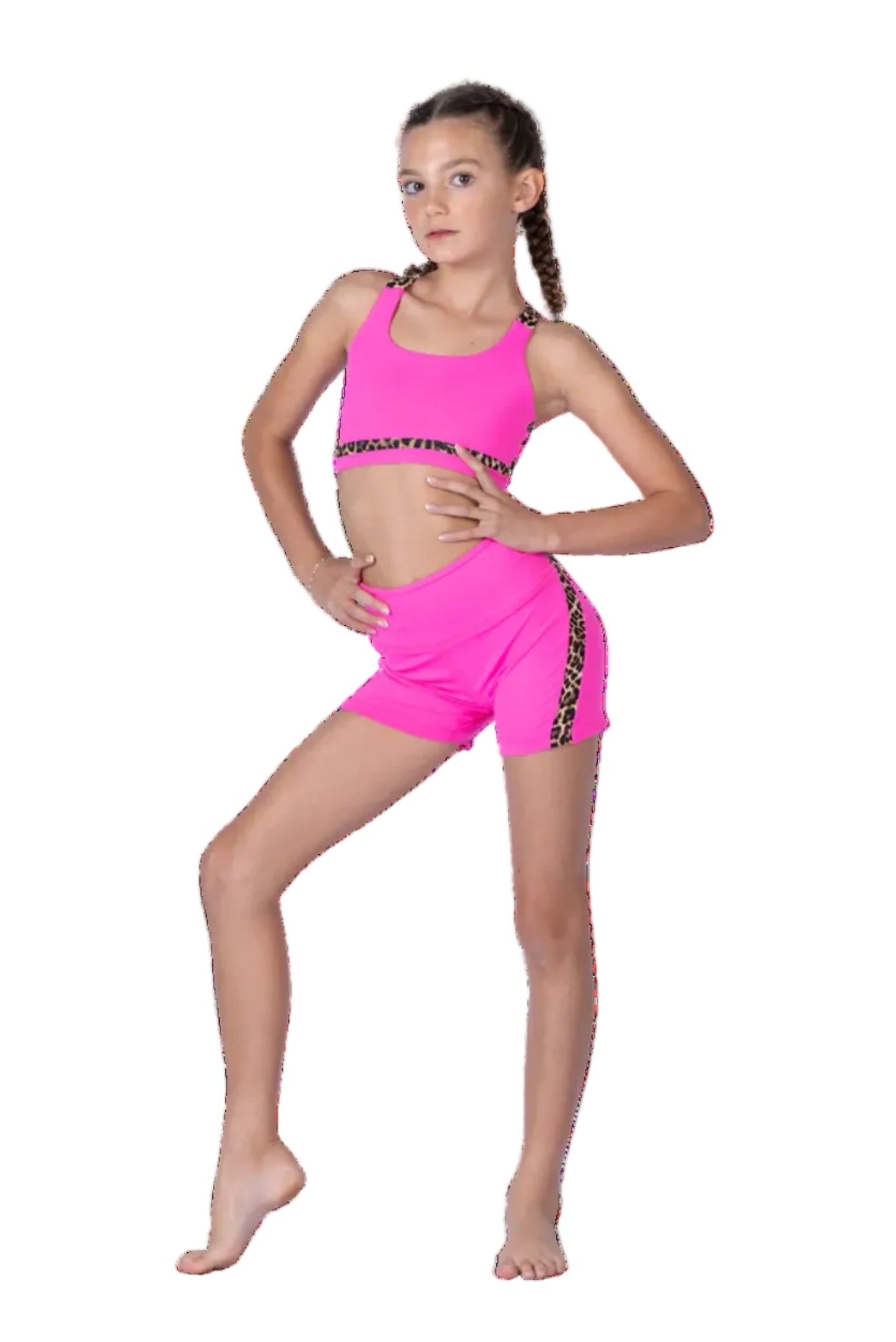 Vibe Short Hot Pink Cheetah front view